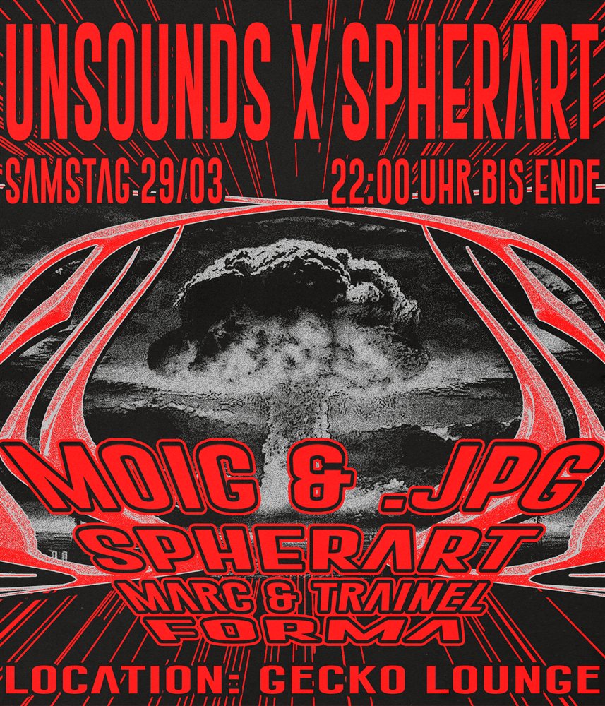 Unsounds x Spherart flyer